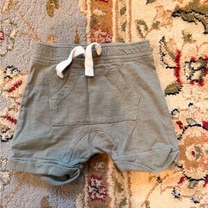 Rylee + Cru Olive Green Knit Drawstring Baby Shorts